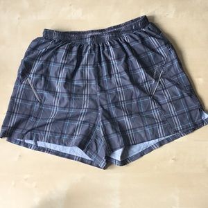 Brooks Plaid Running Shorts 6” inseam